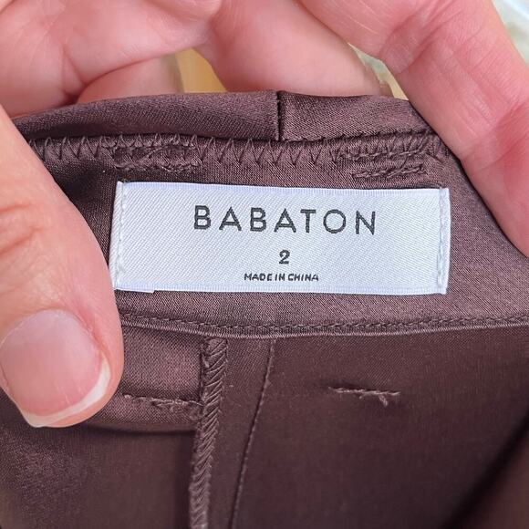 Aritzia Babaton Refined Cargo Pant Brown Satin Size 2 - Picture 7 of 9